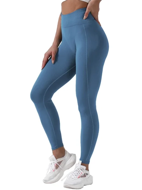 legging de yoga bleu ciel sans couture
