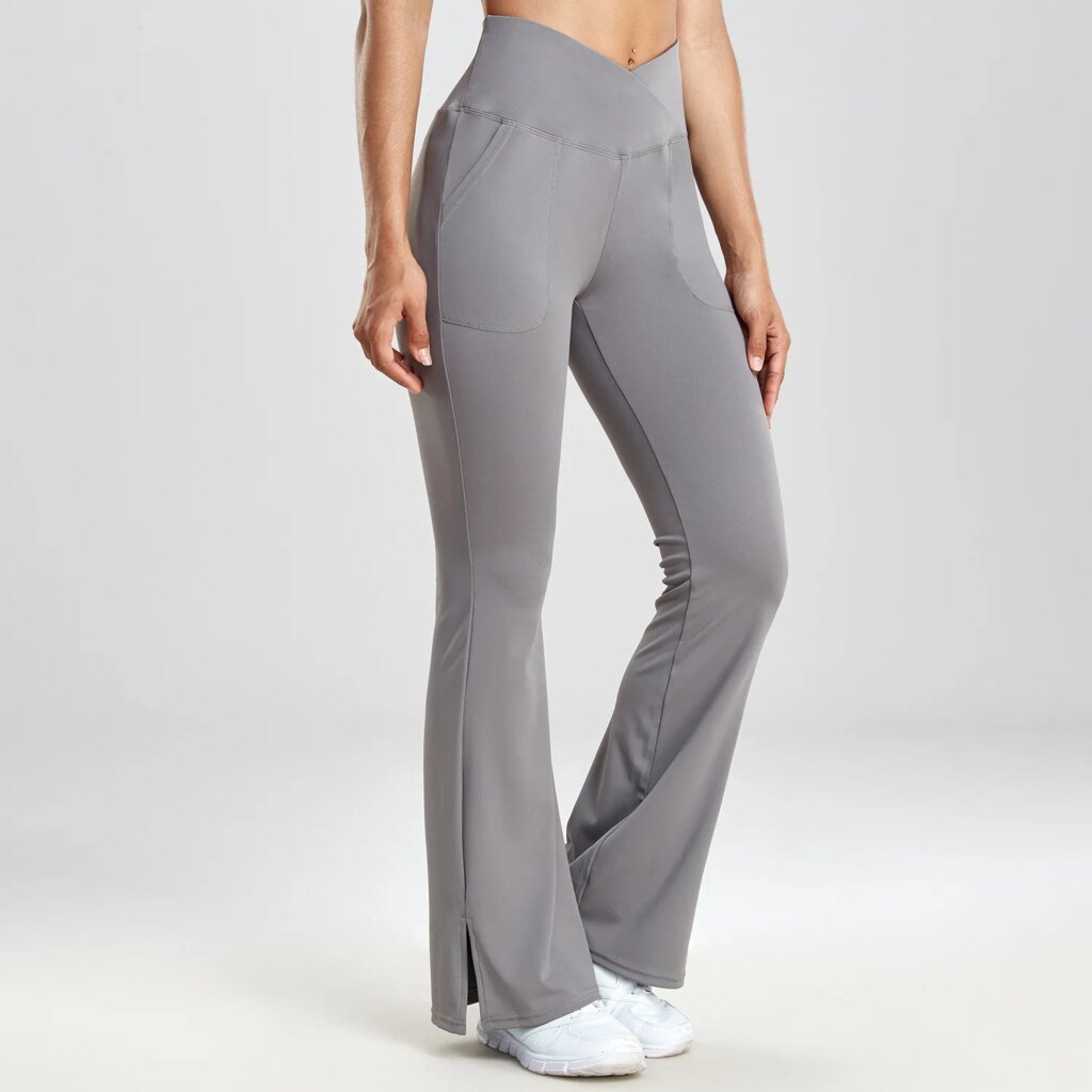 Legging Évasé Taille Haute avec Poches