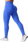 Legging Push Up Scrunch taille haute sans couture bleu