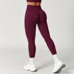 Legging seamless effet push up Bordeau
