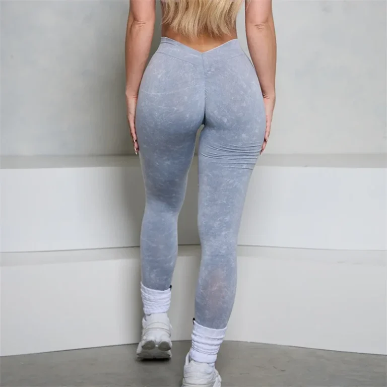 Legging Sport Taille Haute en V gris