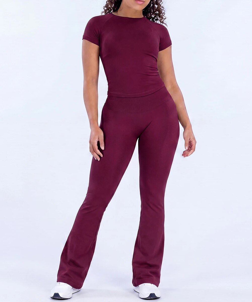 Ensemble de yoga 2 pièces sans couture pour femme